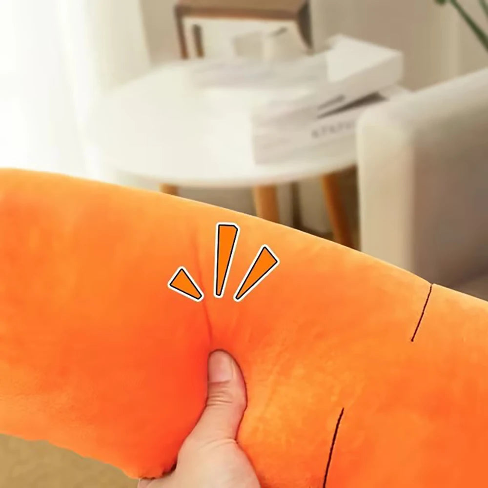 Carrot Squeaky Plush Toy - Interactive Dog Toy